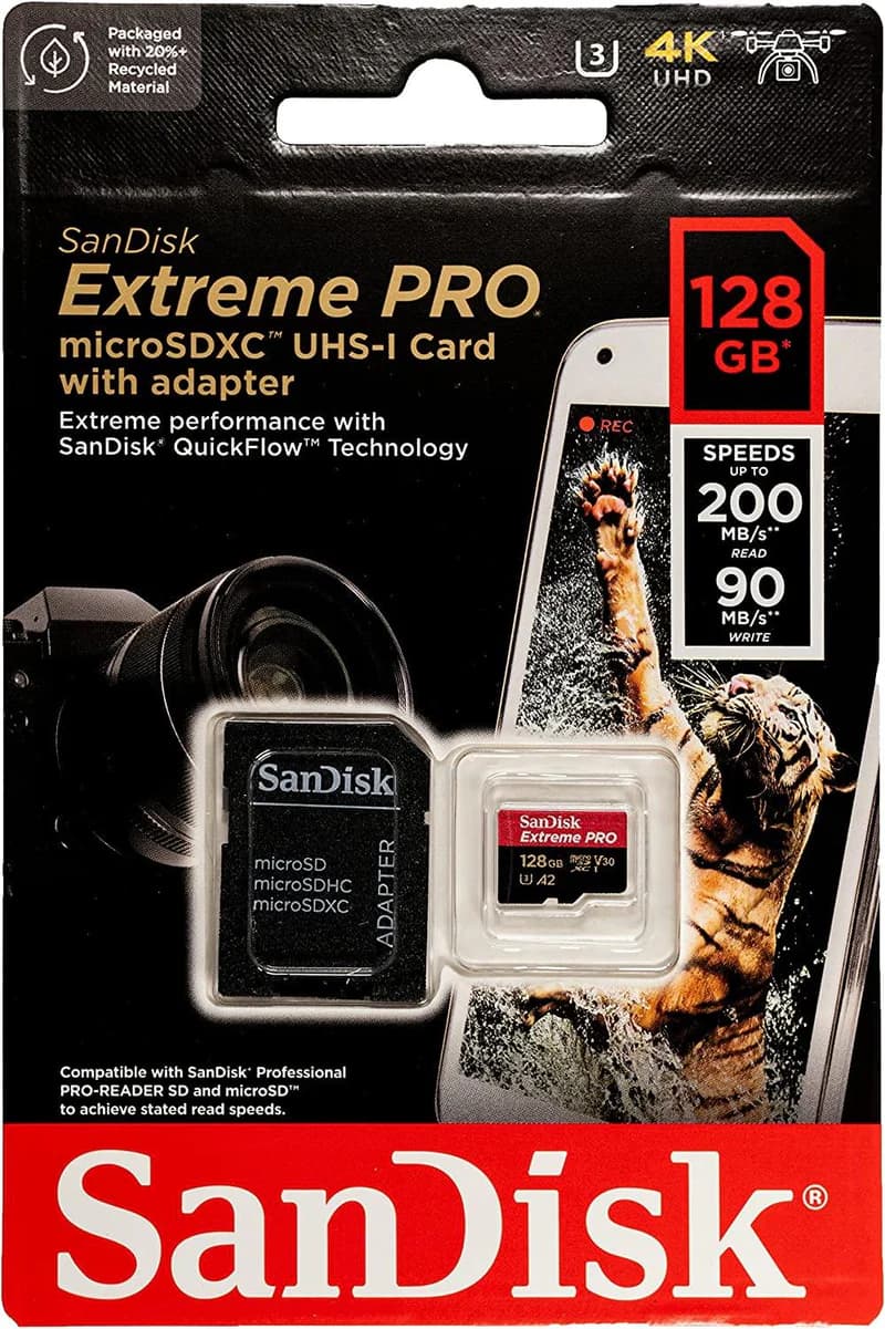 Sandisk extrème pro micro SD 128go 200 mb/s - View 2